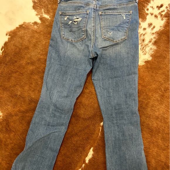 Hi rise skinny kick crop AEO medium wash jeans - Picture 2 of 2